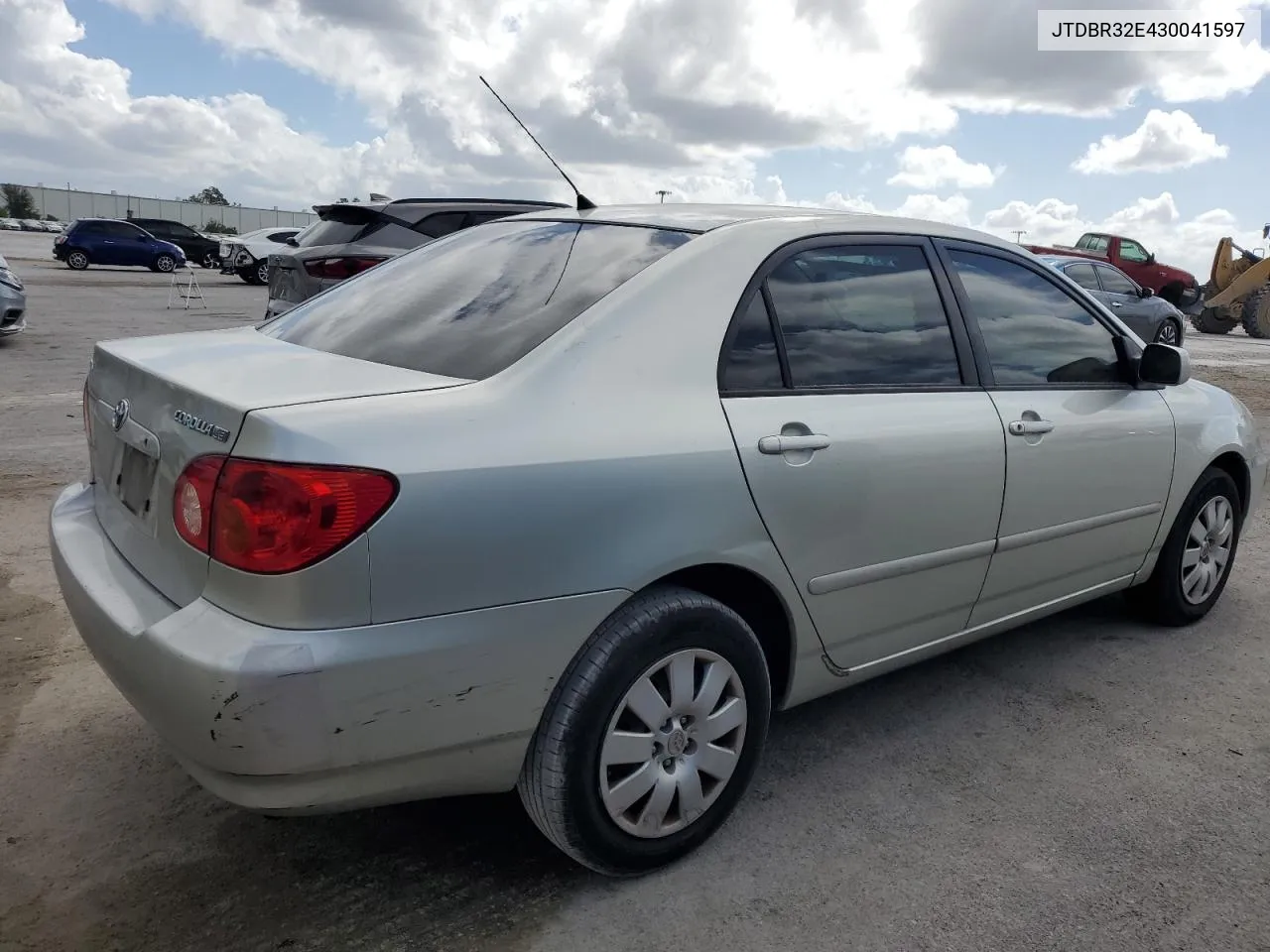 2003 Toyota Corolla Ce VIN: JTDBR32E430041597 Lot: 78685664