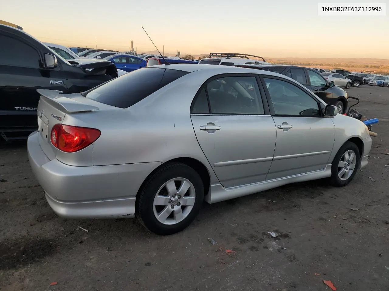 2003 Toyota Corolla Ce VIN: 1NXBR32E63Z112996 Lot: 78738044