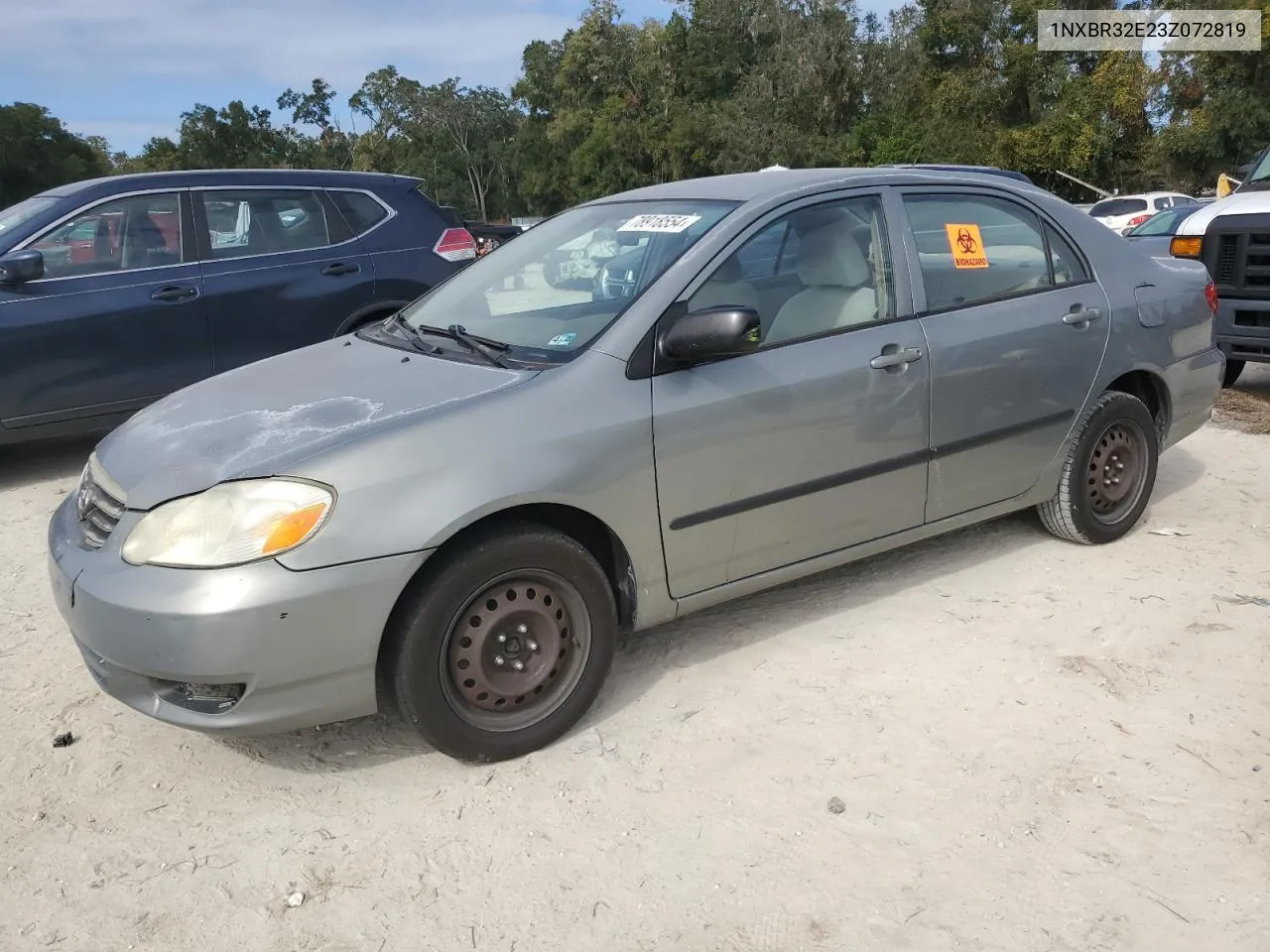 2003 Toyota Corolla Ce VIN: 1NXBR32E23Z072819 Lot: 78918554