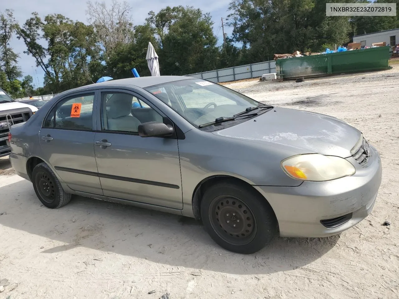 2003 Toyota Corolla Ce VIN: 1NXBR32E23Z072819 Lot: 78918554