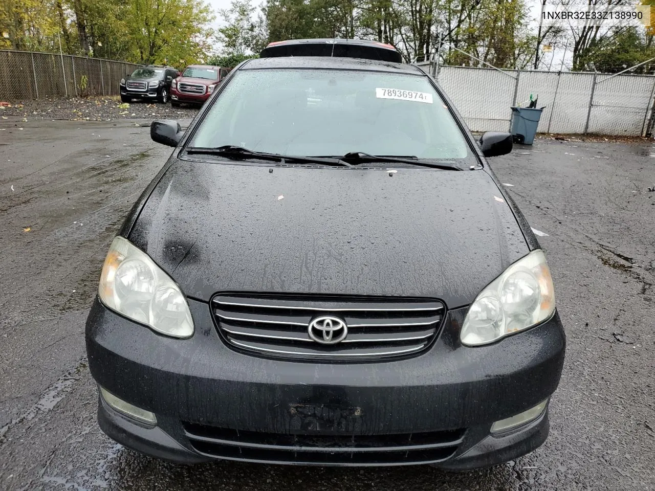 2003 Toyota Corolla Ce VIN: 1NXBR32E33Z138990 Lot: 78936974