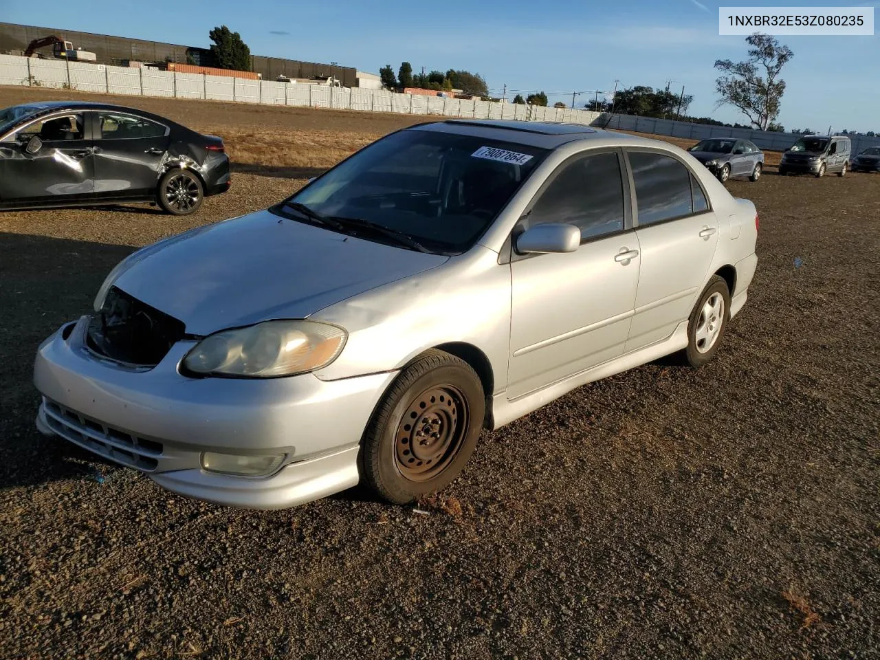 2003 Toyota Corolla Ce VIN: 1NXBR32E53Z080235 Lot: 79087864