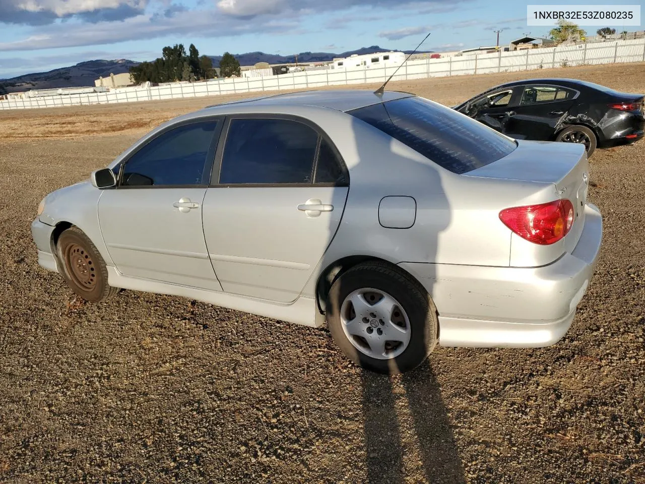 2003 Toyota Corolla Ce VIN: 1NXBR32E53Z080235 Lot: 79087864