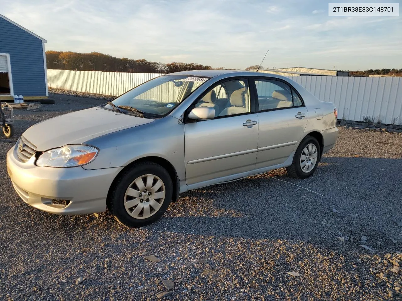 2003 Toyota Corolla Ce VIN: 2T1BR38E83C148701 Lot: 79650634