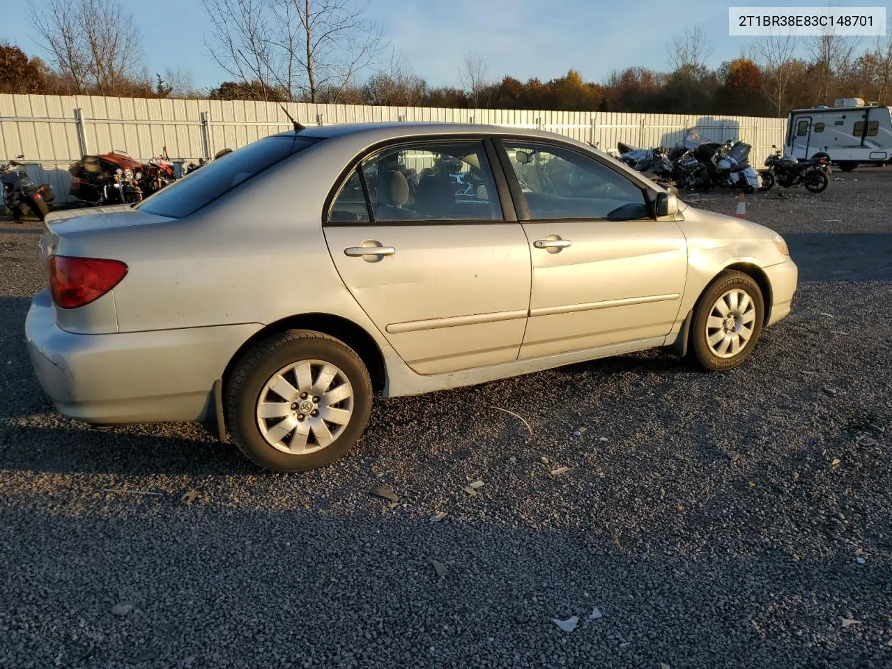 2003 Toyota Corolla Ce VIN: 2T1BR38E83C148701 Lot: 79650634