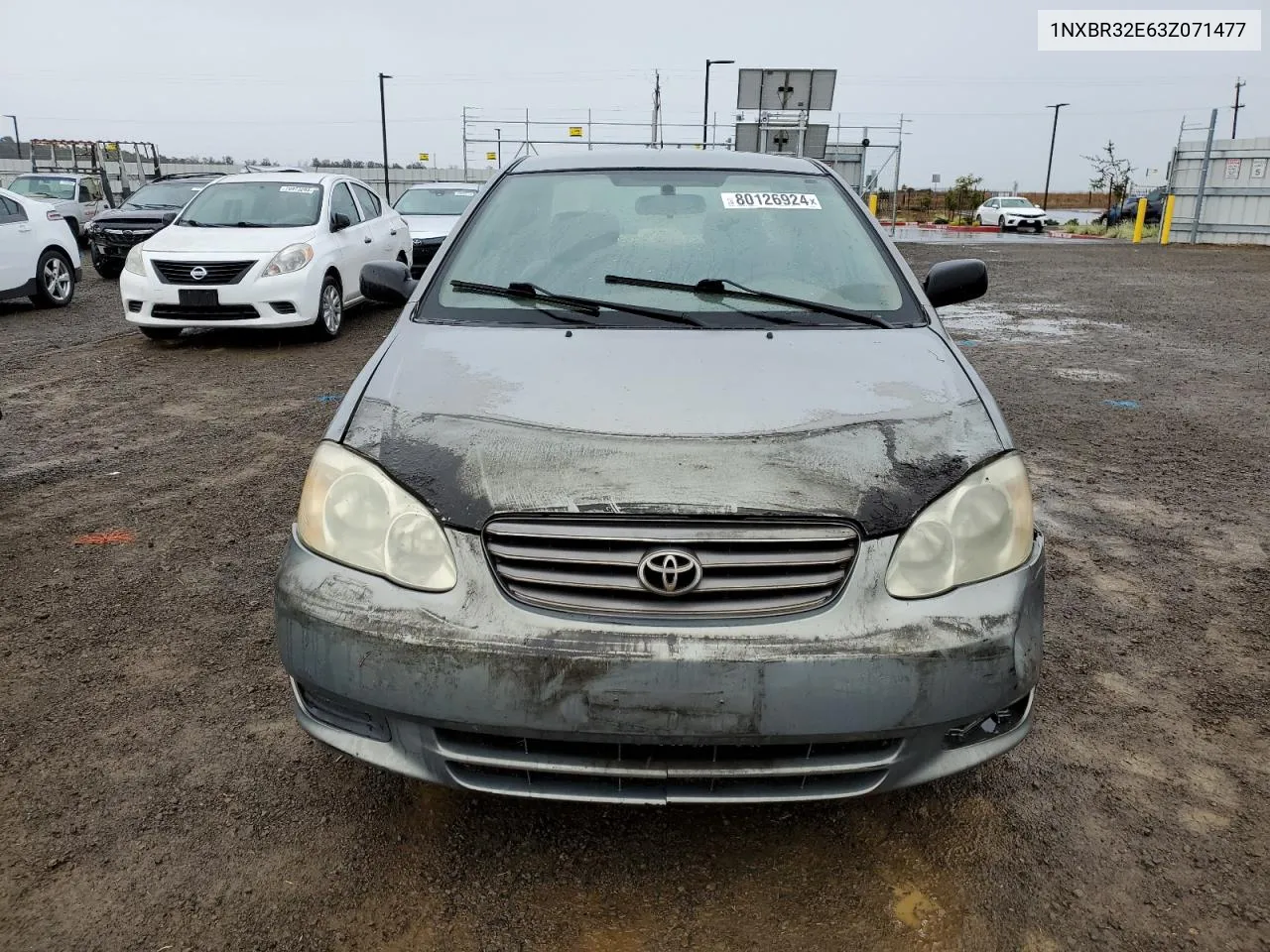 2003 Toyota Corolla Ce VIN: 1NXBR32E63Z071477 Lot: 80126924