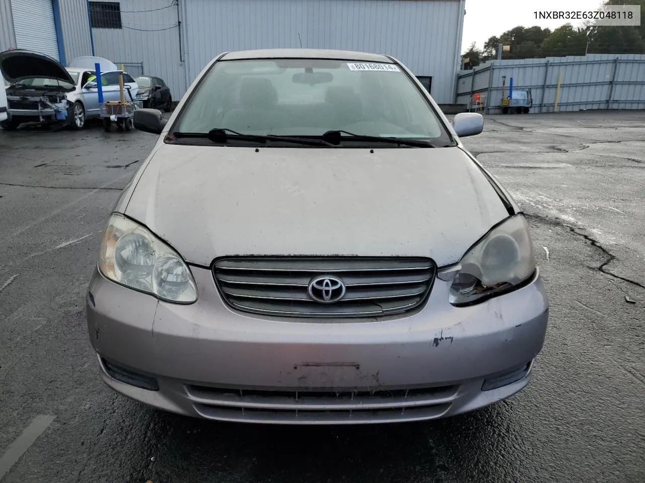 2003 Toyota Corolla Ce VIN: 1NXBR32E63Z048118 Lot: 80168014