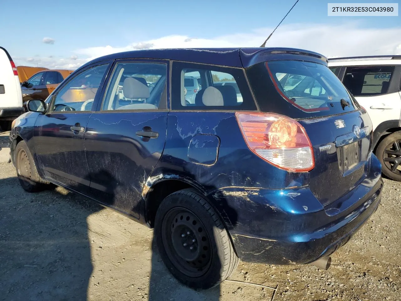 2003 Toyota Corolla Matrix Xr VIN: 2T1KR32E53C043980 Lot: 80169524