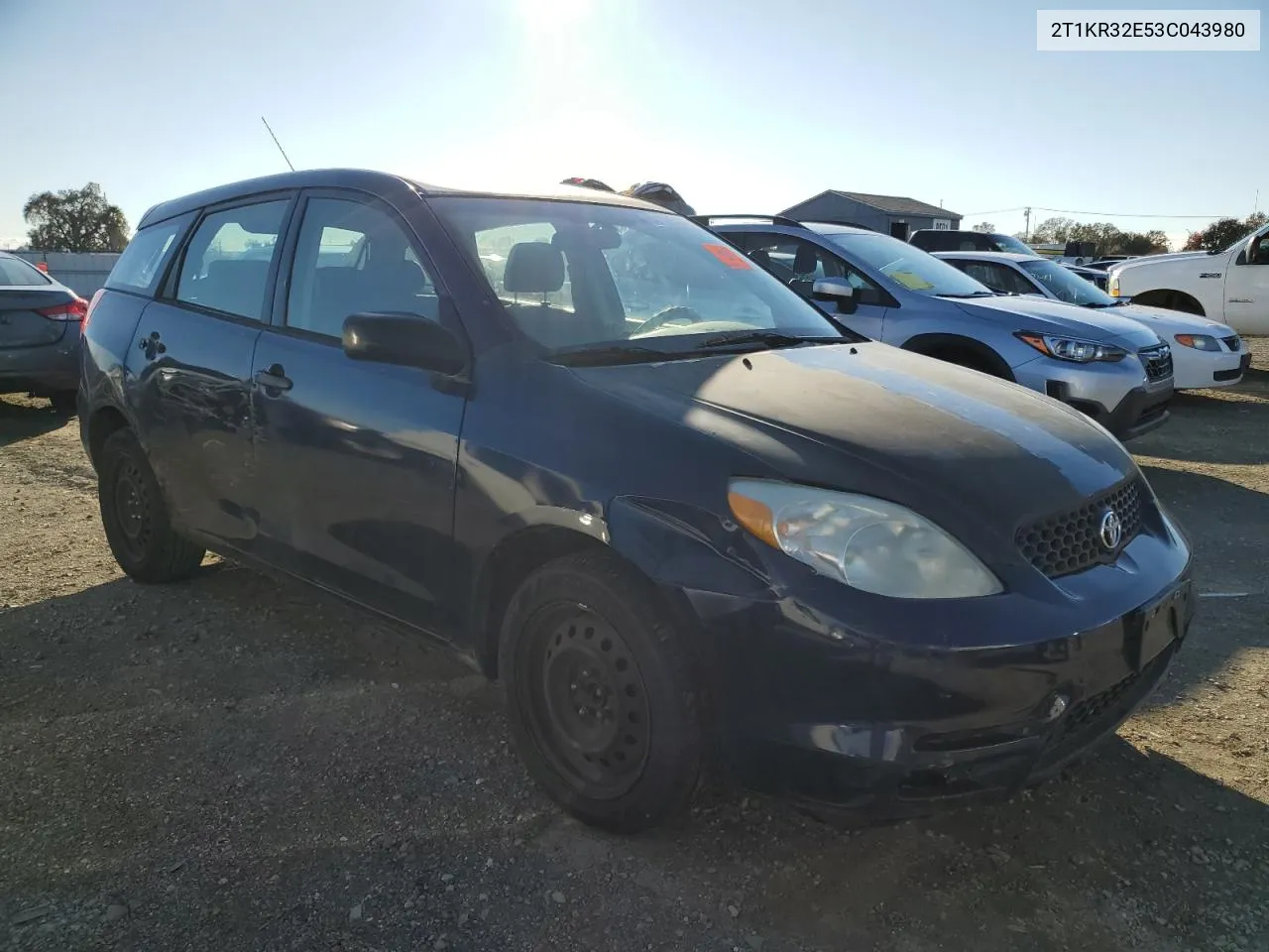 2003 Toyota Corolla Matrix Xr VIN: 2T1KR32E53C043980 Lot: 80169524