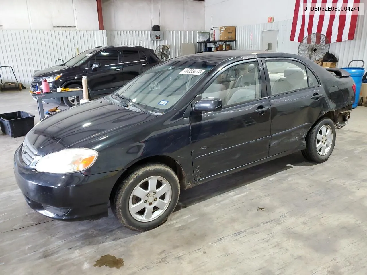 2003 Toyota Corolla Ce VIN: JTDBR32E030004241 Lot: 80253674