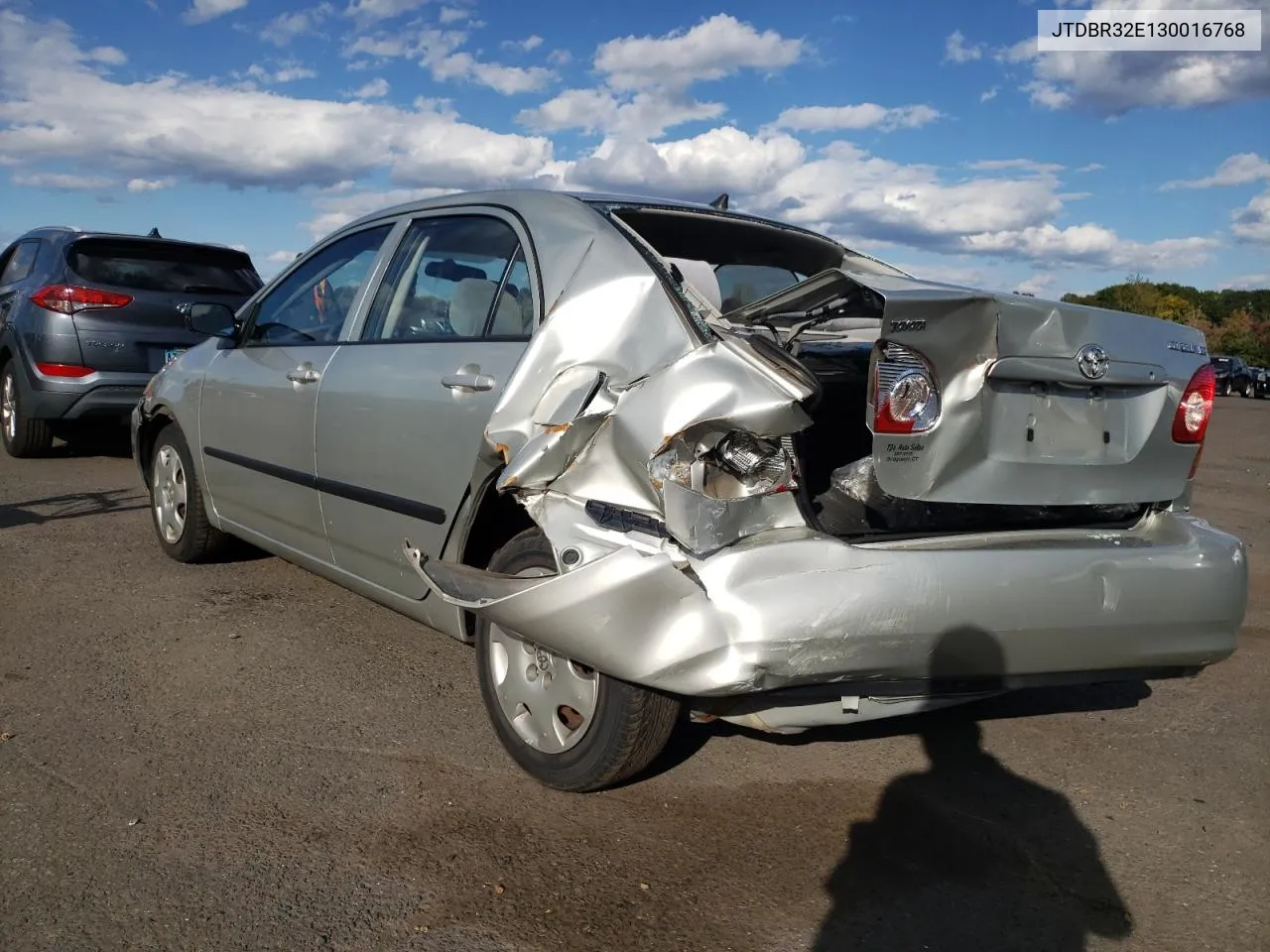 2003 Toyota Corolla Ce VIN: JTDBR32E130016768 Lot: 80657474