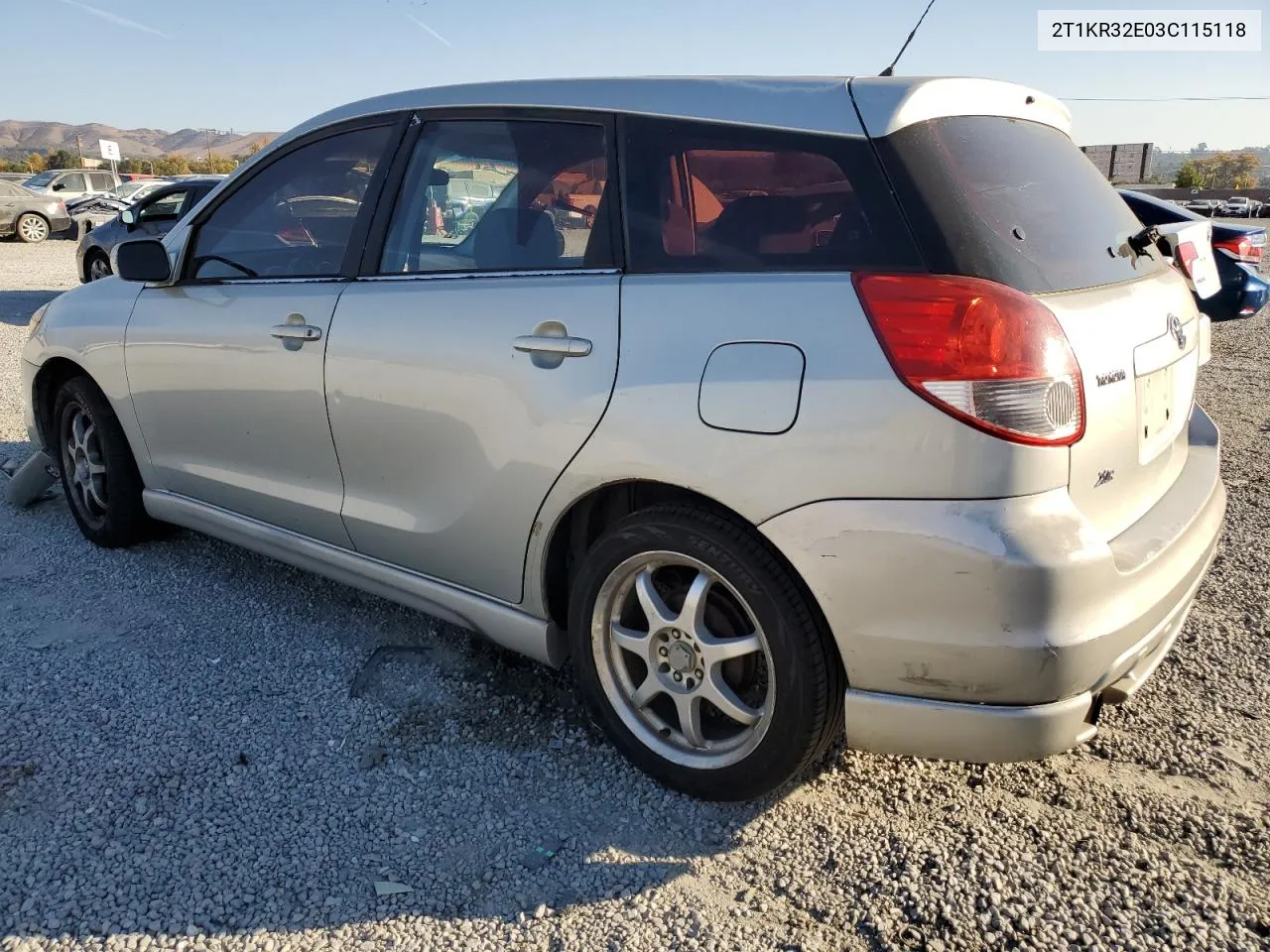 2003 Toyota Corolla Matrix Xr VIN: 2T1KR32E03C115118 Lot: 80667844