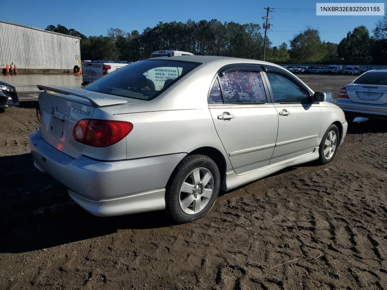 2003 Toyota Corolla Ce VIN: 1NXBR32E83Z001155 Lot: 80681924