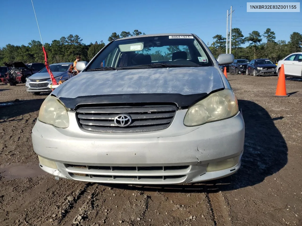 2003 Toyota Corolla Ce VIN: 1NXBR32E83Z001155 Lot: 80681924