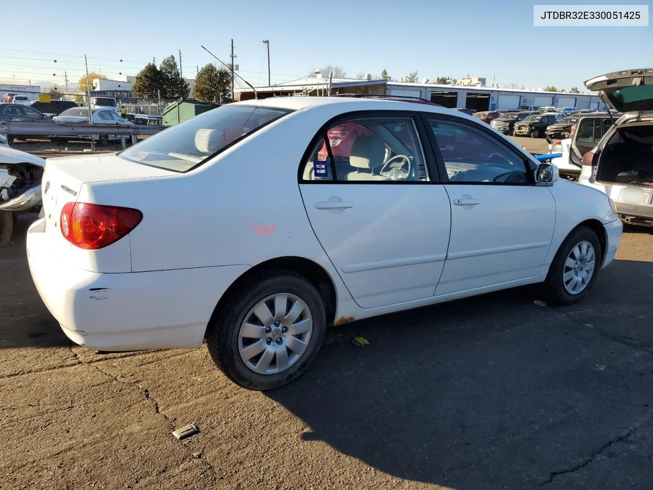 2003 Toyota Corolla Ce VIN: JTDBR32E330051425 Lot: 80798654