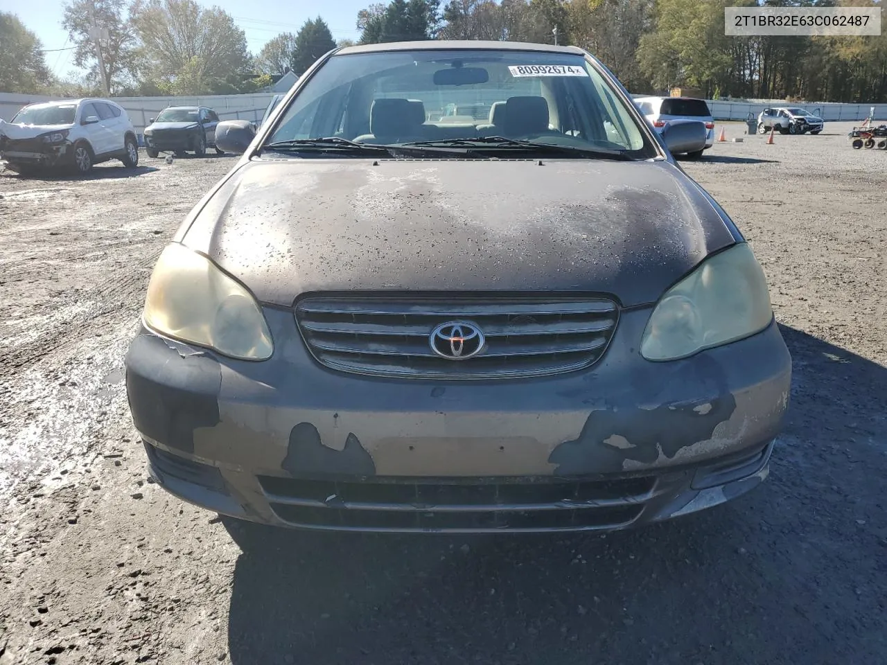 2003 Toyota Corolla Ce VIN: 2T1BR32E63C062487 Lot: 80992674