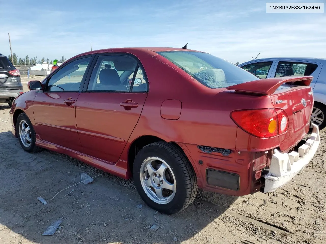 2003 Toyota Corolla Ce VIN: 1NXBR32E83Z152450 Lot: 81000284