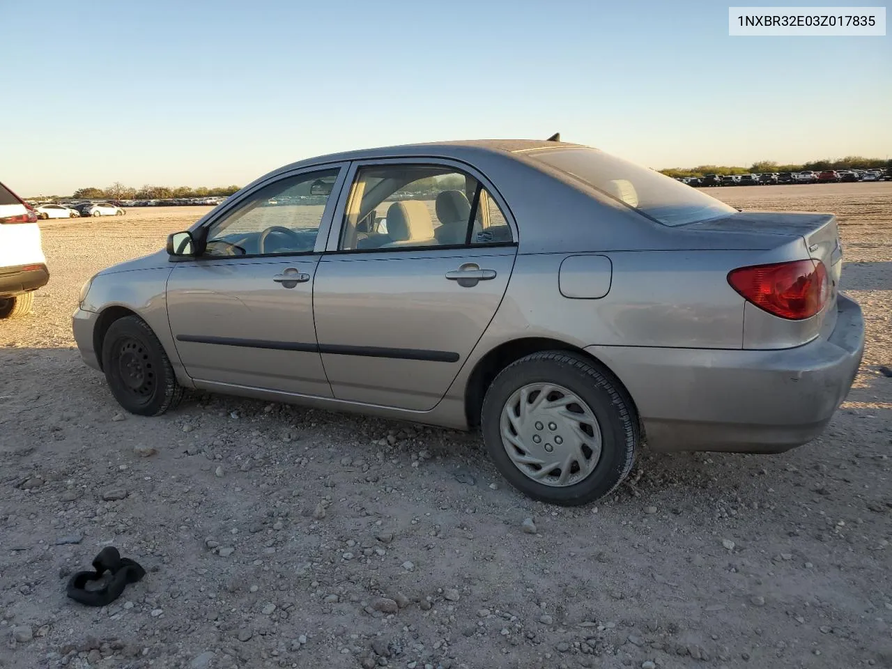 2003 Toyota Corolla Ce VIN: 1NXBR32E03Z017835 Lot: 81623964