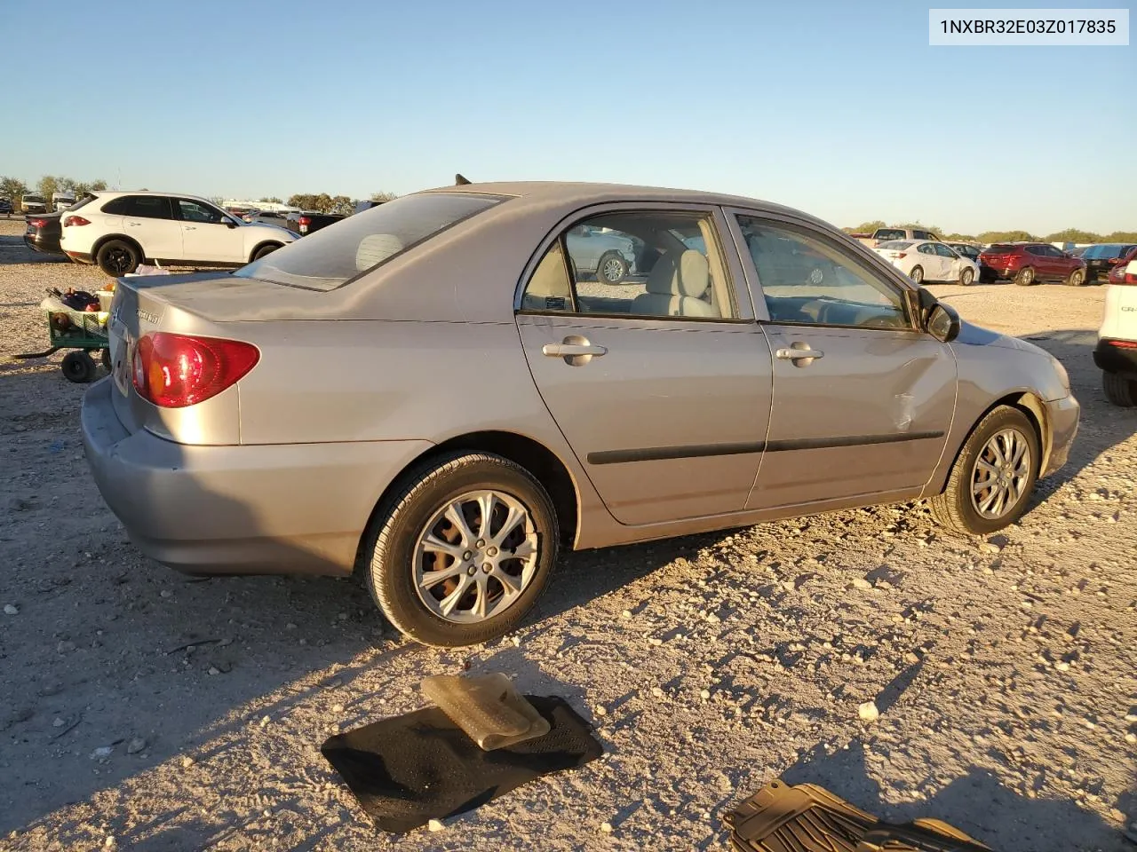 2003 Toyota Corolla Ce VIN: 1NXBR32E03Z017835 Lot: 81623964