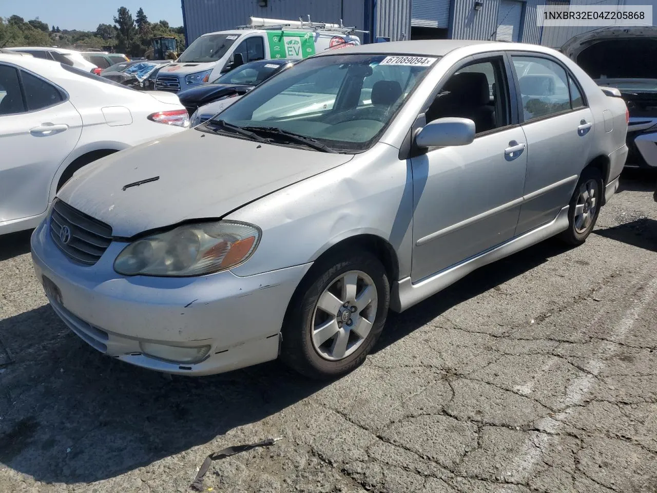 2004 Toyota Corolla Ce VIN: 1NXBR32E04Z205868 Lot: 67089094