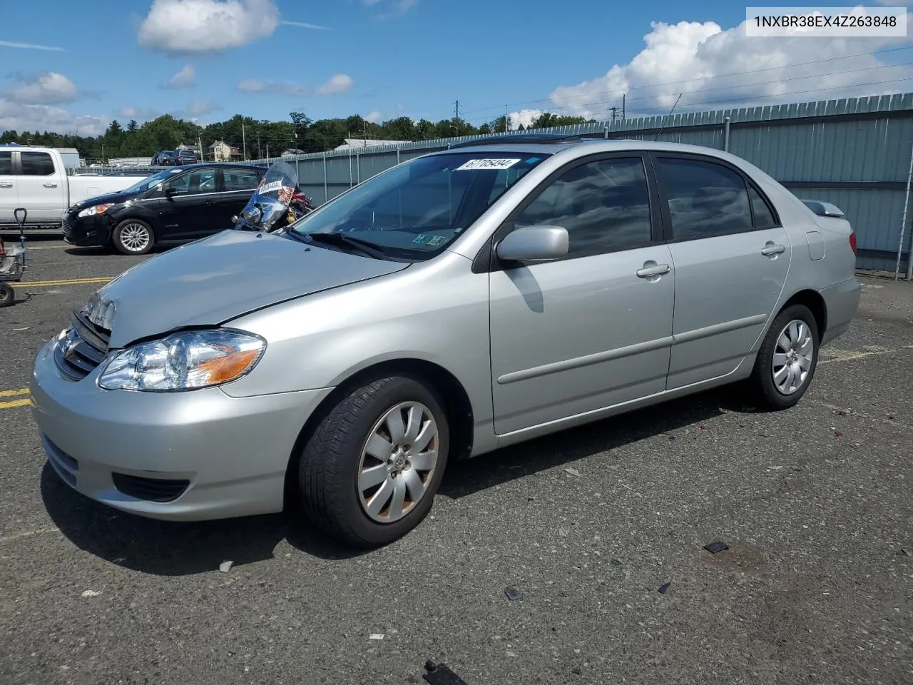 2004 Toyota Corolla Ce VIN: 1NXBR38EX4Z263848 Lot: 67705494