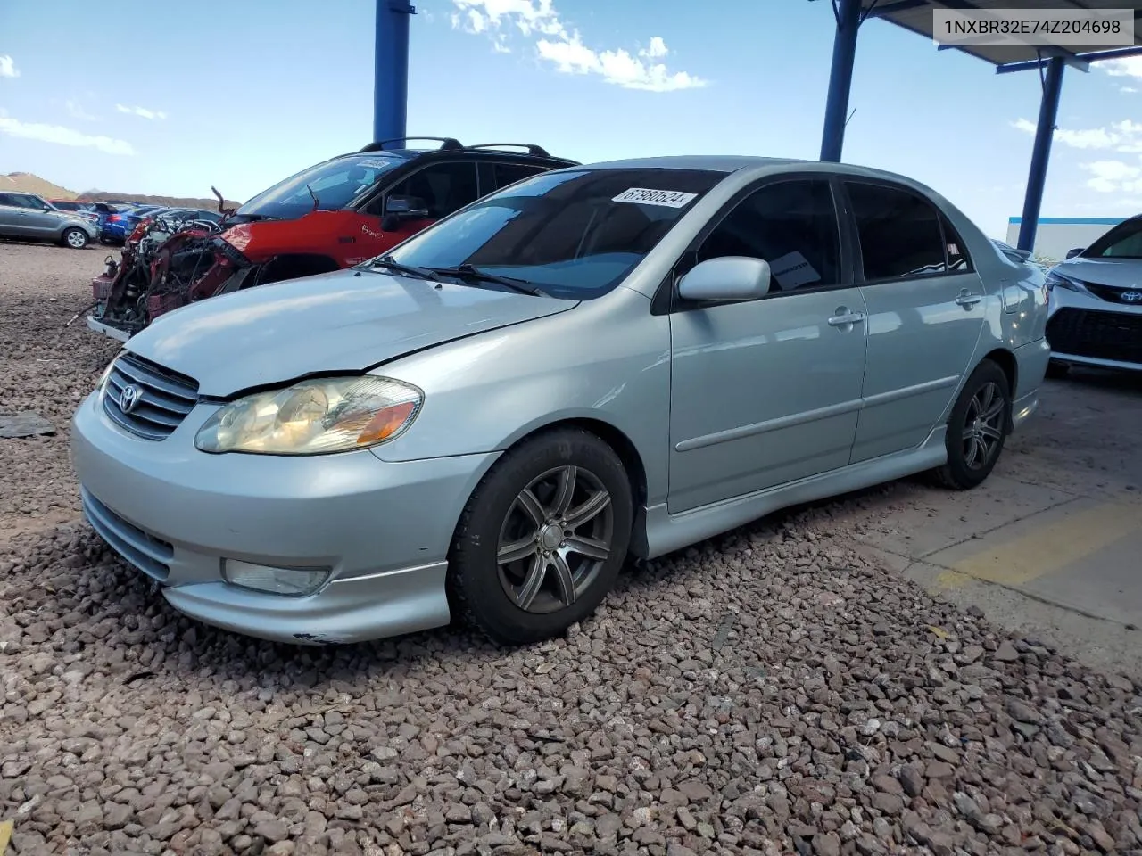 2004 Toyota Corolla Ce VIN: 1NXBR32E74Z204698 Lot: 67980524