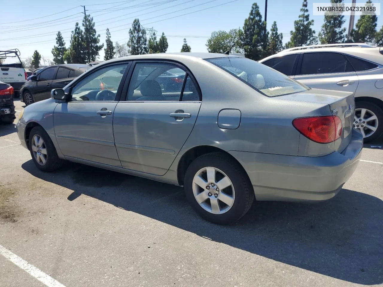 2004 Toyota Corolla Ce VIN: 1NXBR32E04Z321958 Lot: 69285154