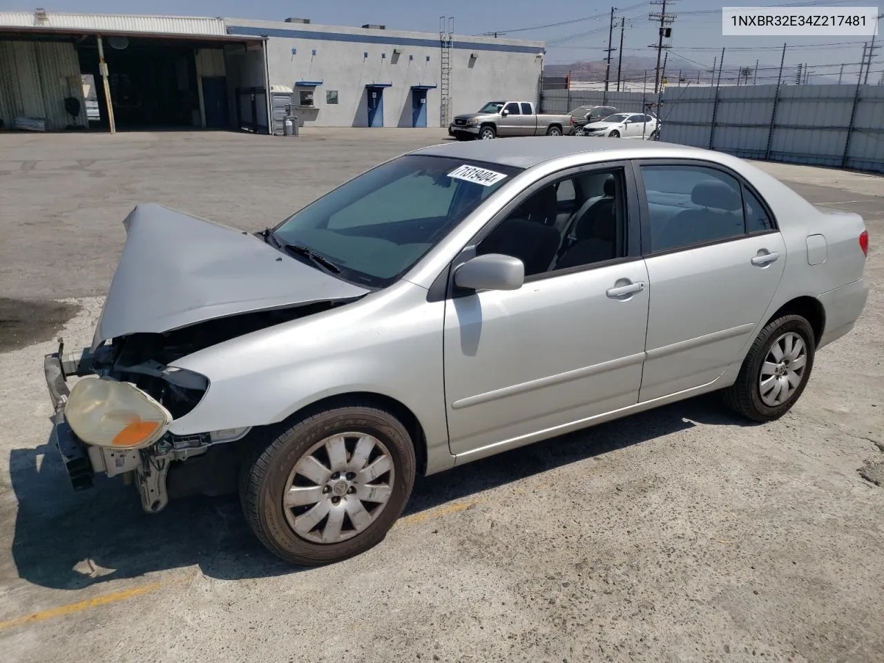 2004 Toyota Corolla Ce VIN: 1NXBR32E34Z217481 Lot: 71319404