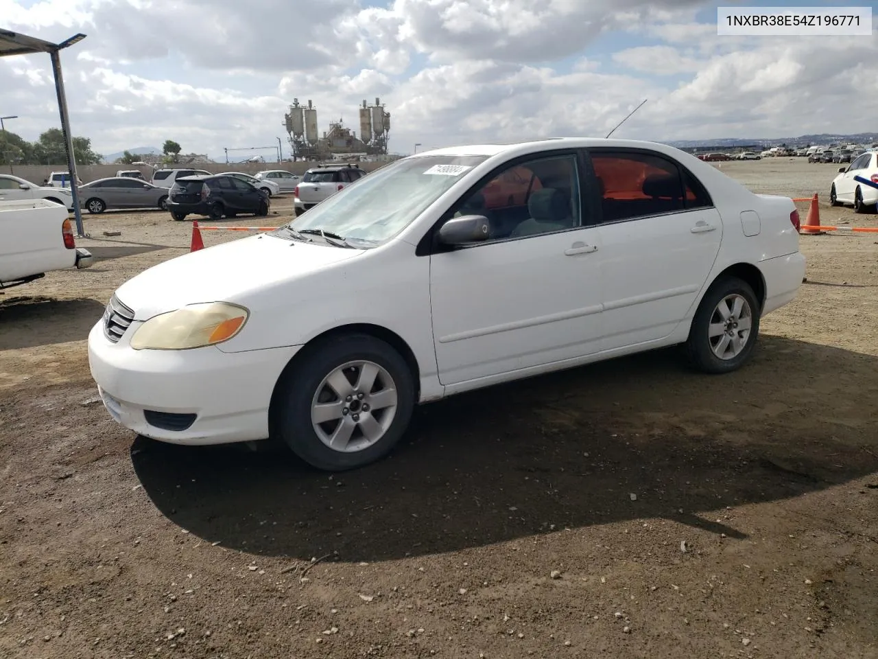 2004 Toyota Corolla Ce VIN: 1NXBR38E54Z196771 Lot: 71498884