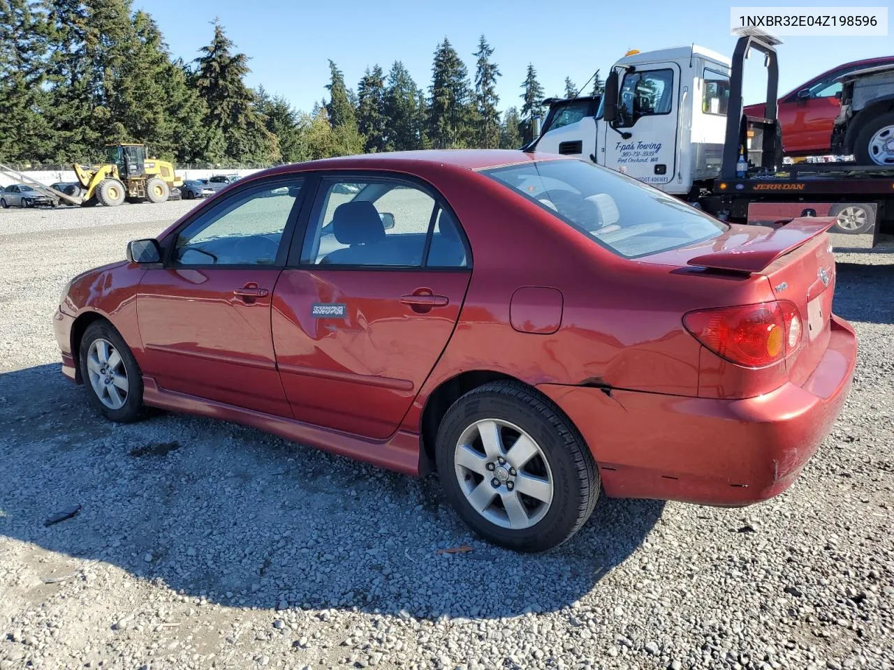 2004 Toyota Corolla Ce VIN: 1NXBR32E04Z198596 Lot: 71823304