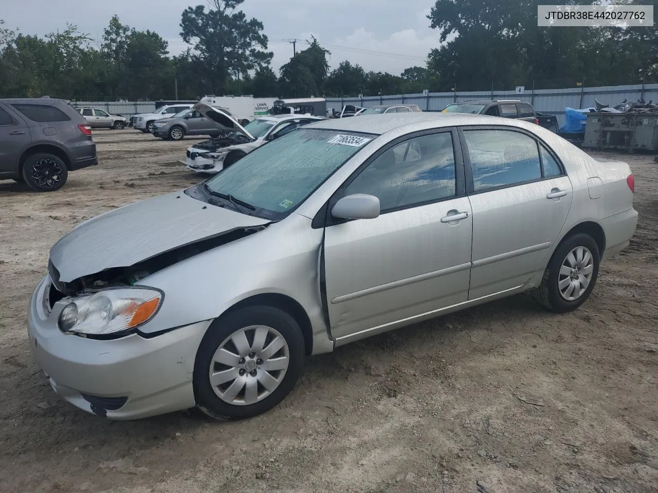 2004 Toyota Corolla Ce VIN: JTDBR38E442027762 Lot: 71863534