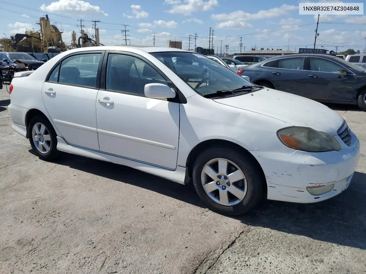 2004 Toyota Corolla Ce VIN: 1NXBR32E74Z304848 Lot: 72001484