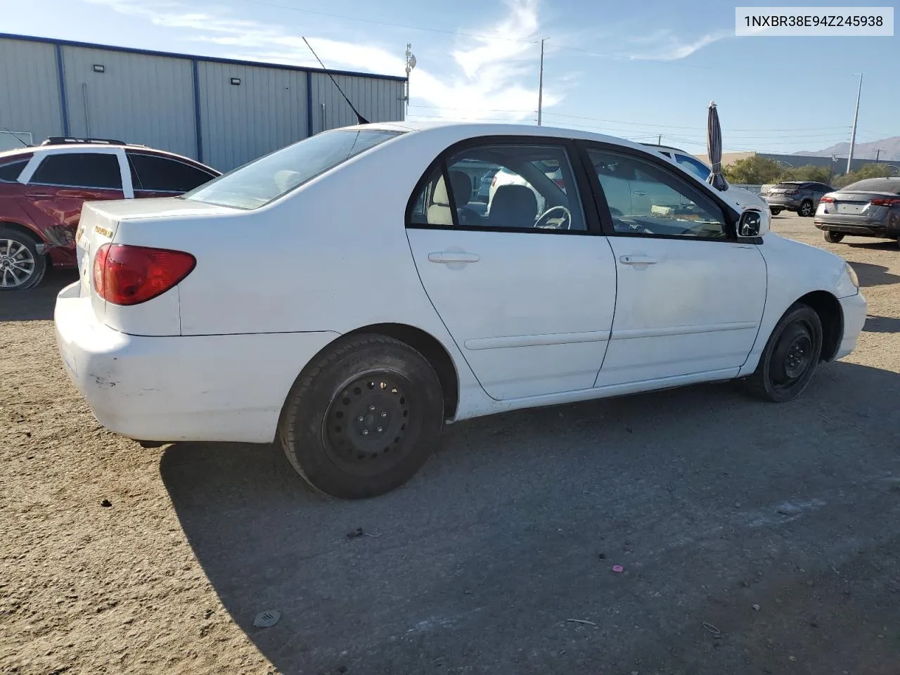 2004 Toyota Corolla Ce VIN: 1NXBR38E94Z245938 Lot: 72150944