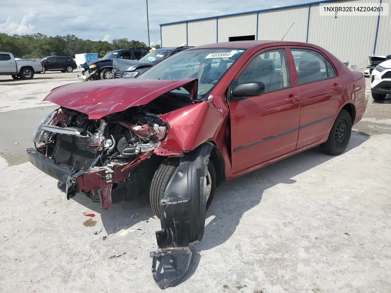 2004 Toyota Corolla Ce VIN: 1NXBR32E14Z204261 Lot: 74055664