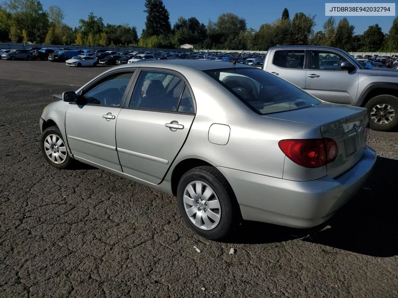 2004 Toyota Corolla Ce VIN: JTDBR38E942032794 Lot: 74827534