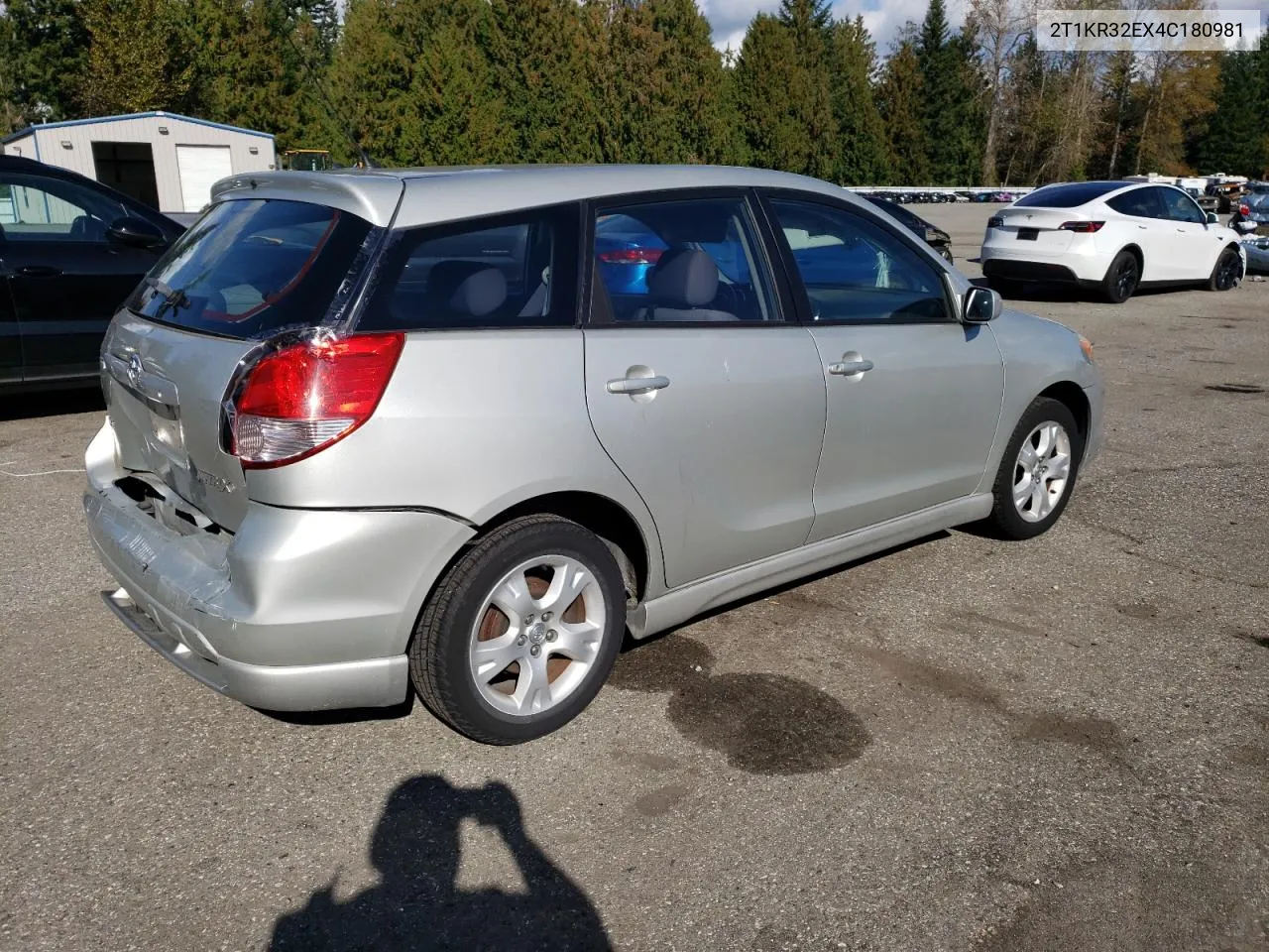 2004 Toyota Corolla Matrix Xr VIN: 2T1KR32EX4C180981 Lot: 75050544