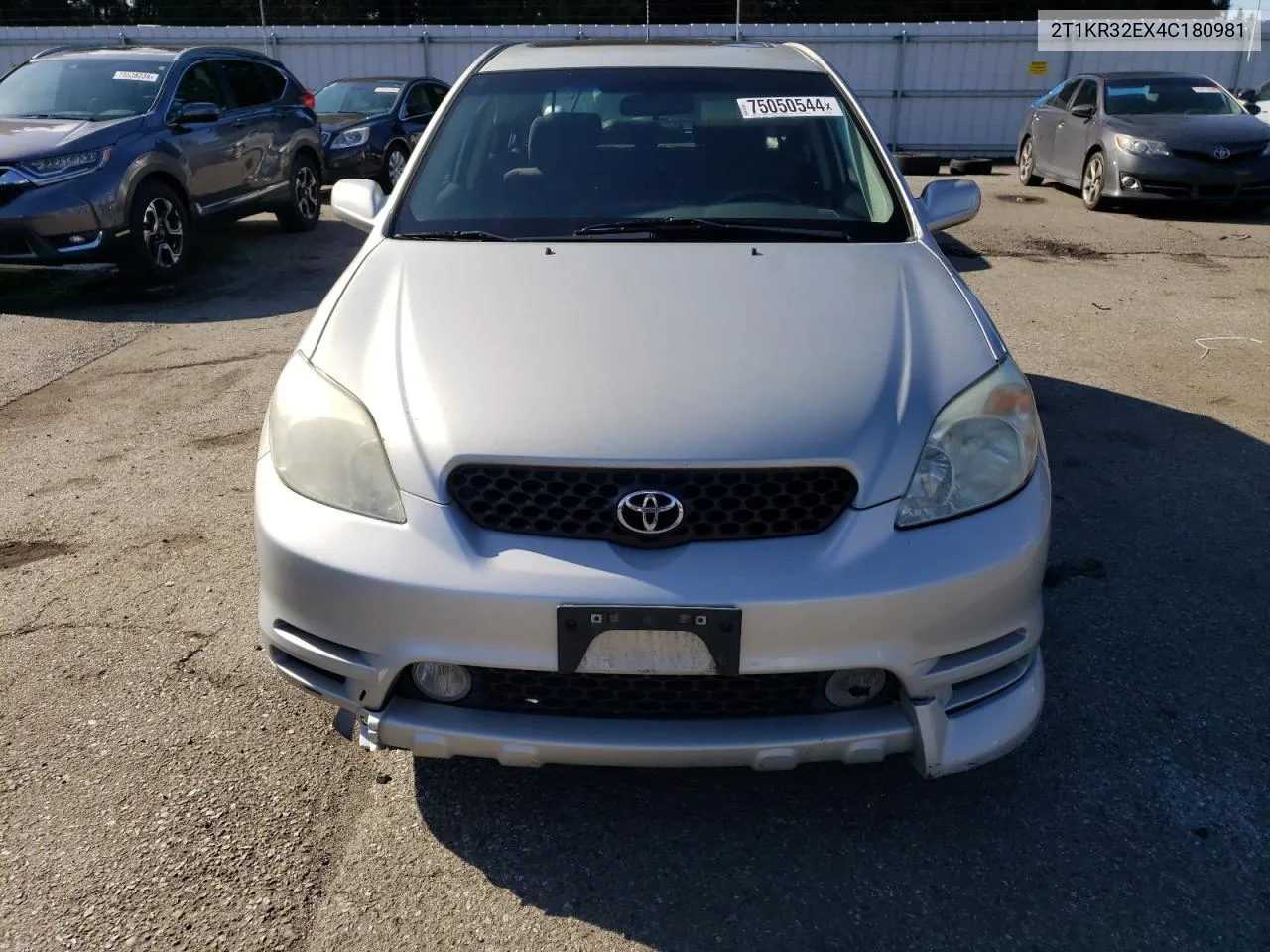 2004 Toyota Corolla Matrix Xr VIN: 2T1KR32EX4C180981 Lot: 75050544