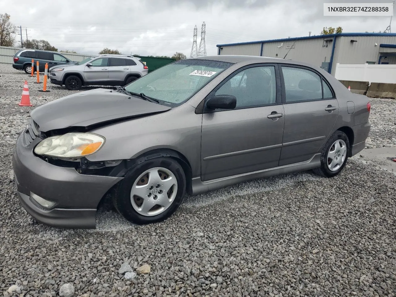 2004 Toyota Corolla Ce VIN: 1NXBR32E74Z288358 Lot: 75762974