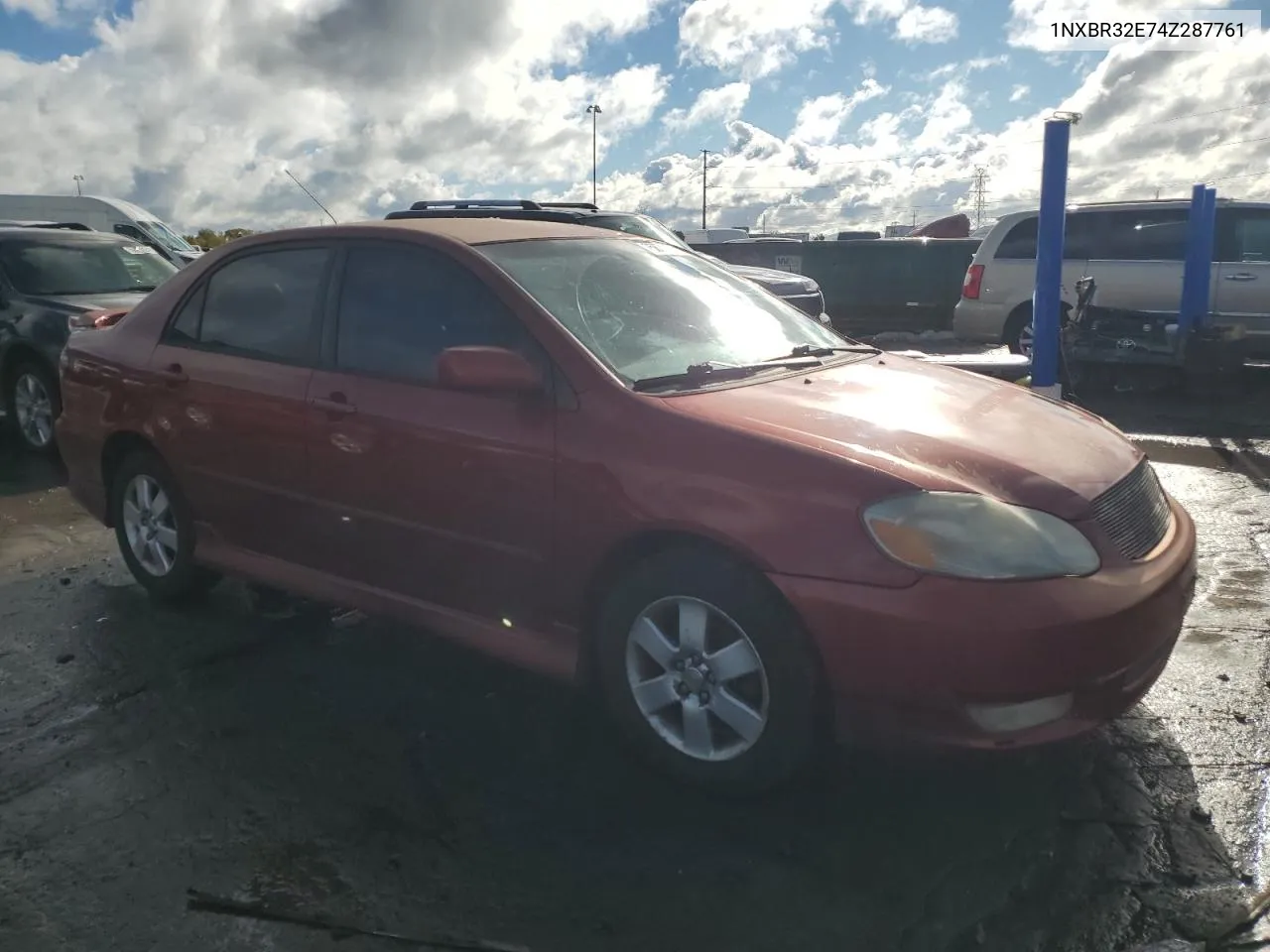 2004 Toyota Corolla Ce VIN: 1NXBR32E74Z287761 Lot: 75871924