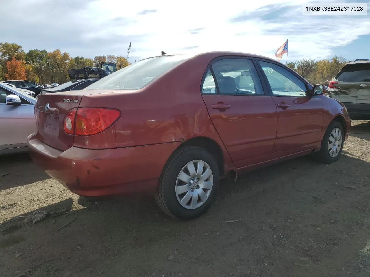 2004 Toyota Corolla Ce VIN: 1NXBR38E24Z317028 Lot: 76458514