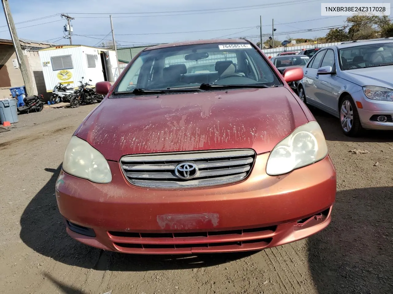 2004 Toyota Corolla Ce VIN: 1NXBR38E24Z317028 Lot: 76458514