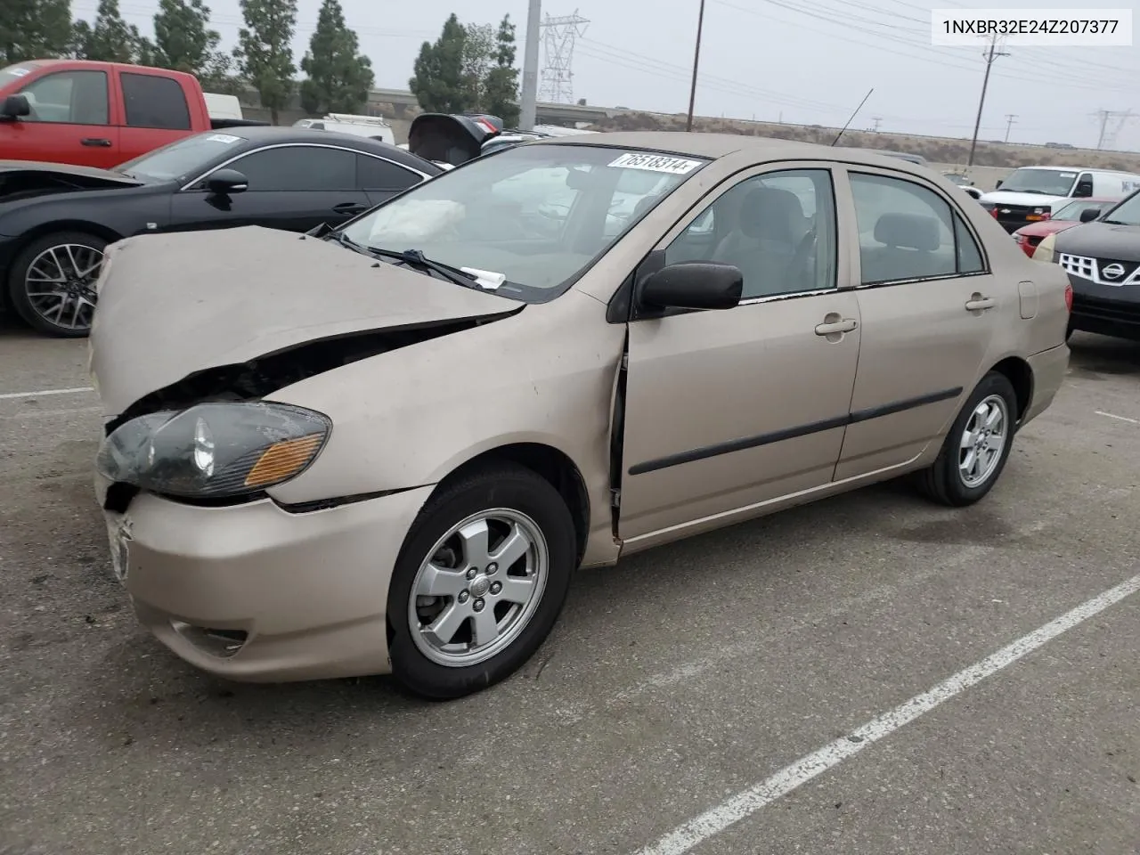 2004 Toyota Corolla Ce VIN: 1NXBR32E24Z207377 Lot: 76518314