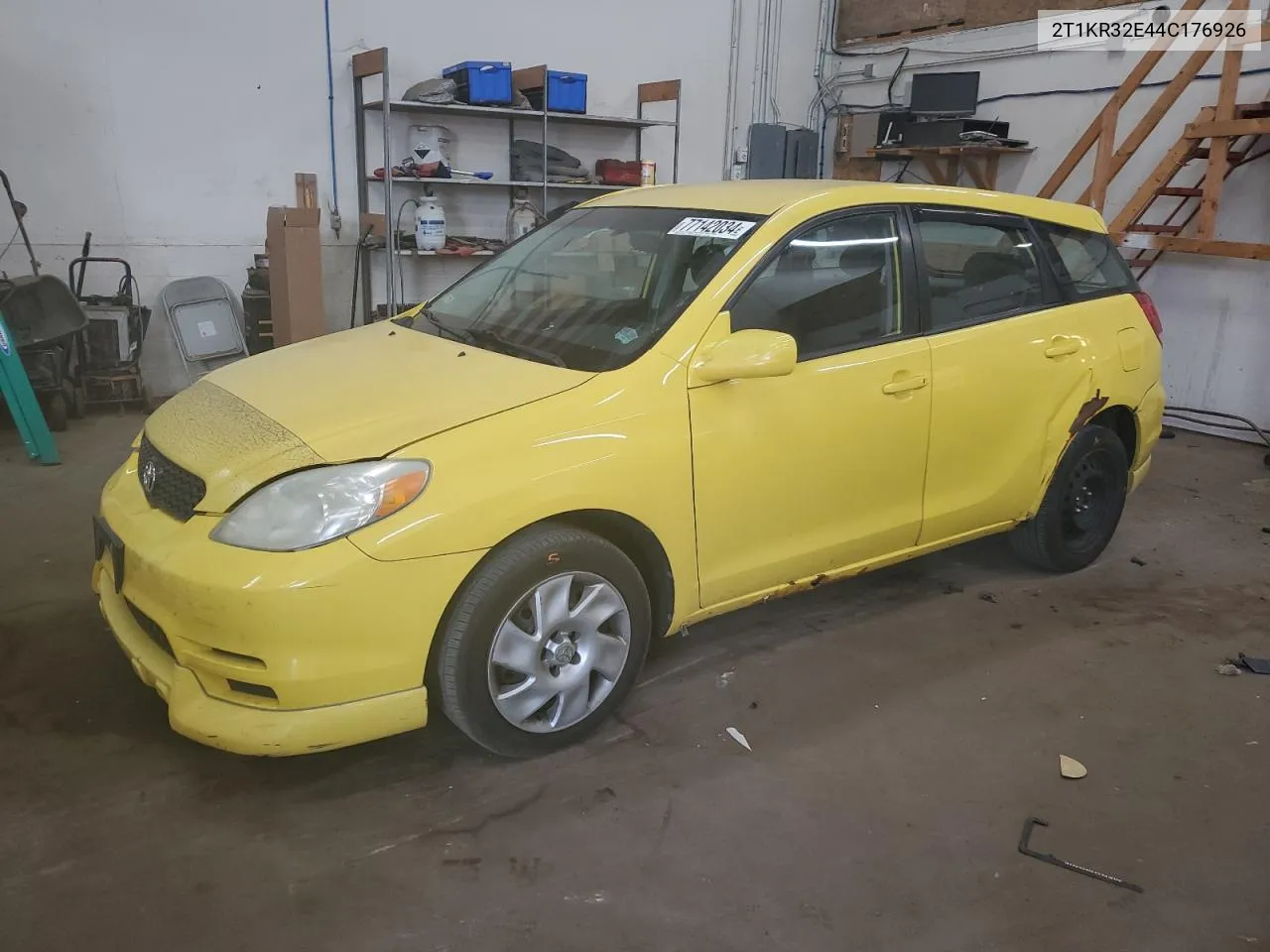 2004 Toyota Corolla Matrix Xr VIN: 2T1KR32E44C176926 Lot: 77142034