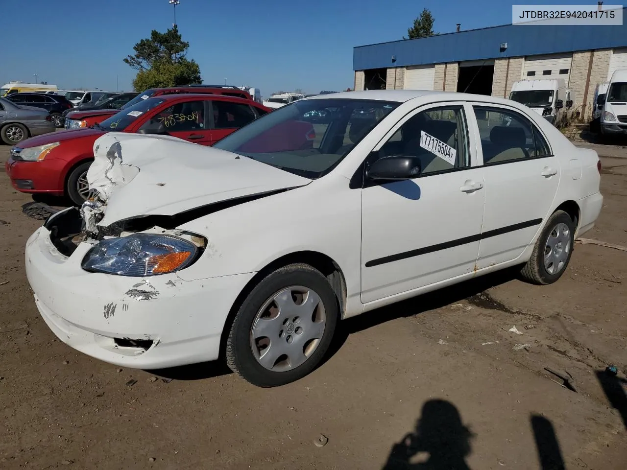 2004 Toyota Corolla Ce VIN: JTDBR32E942041715 Lot: 77175504