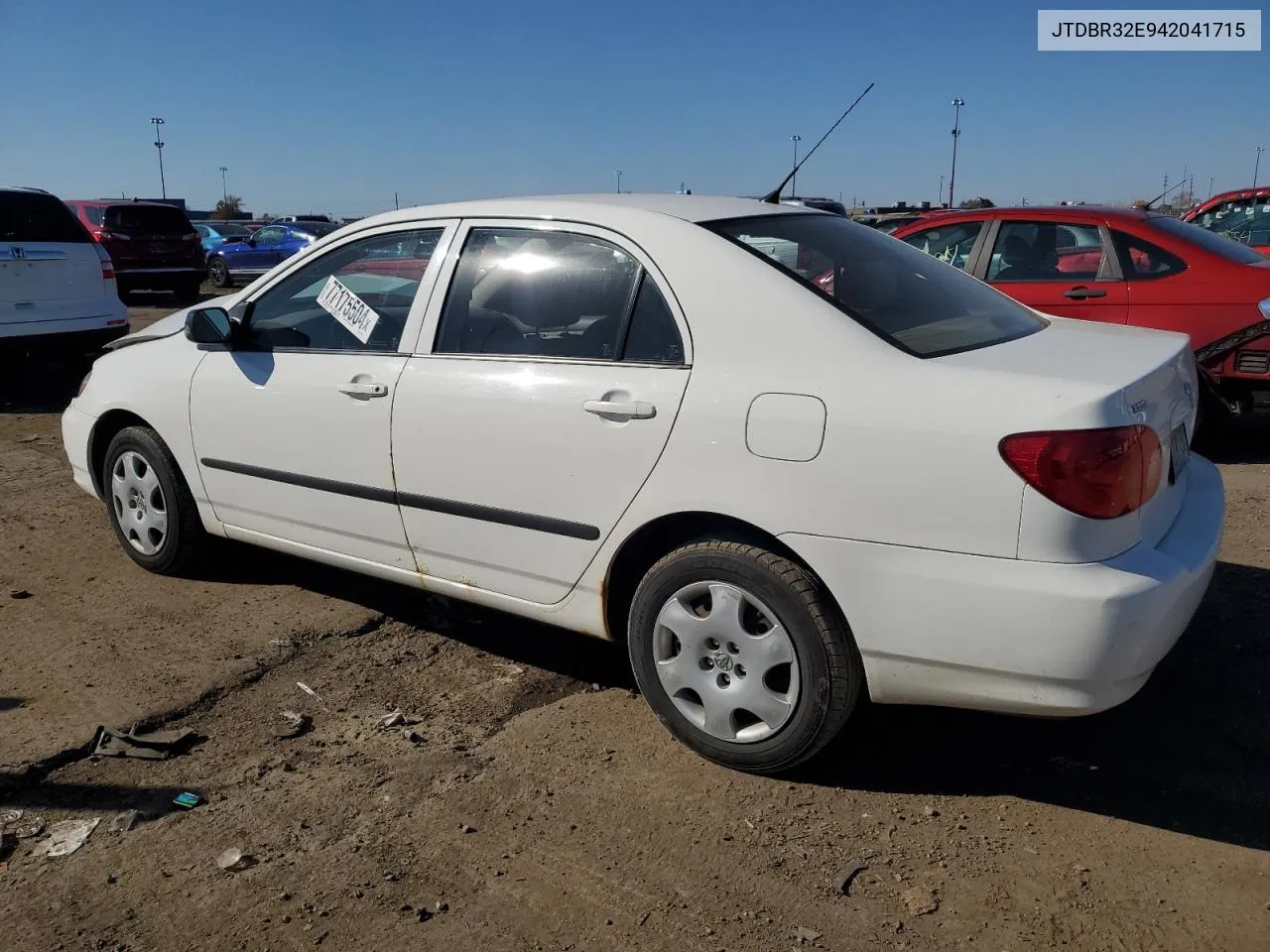 2004 Toyota Corolla Ce VIN: JTDBR32E942041715 Lot: 77175504