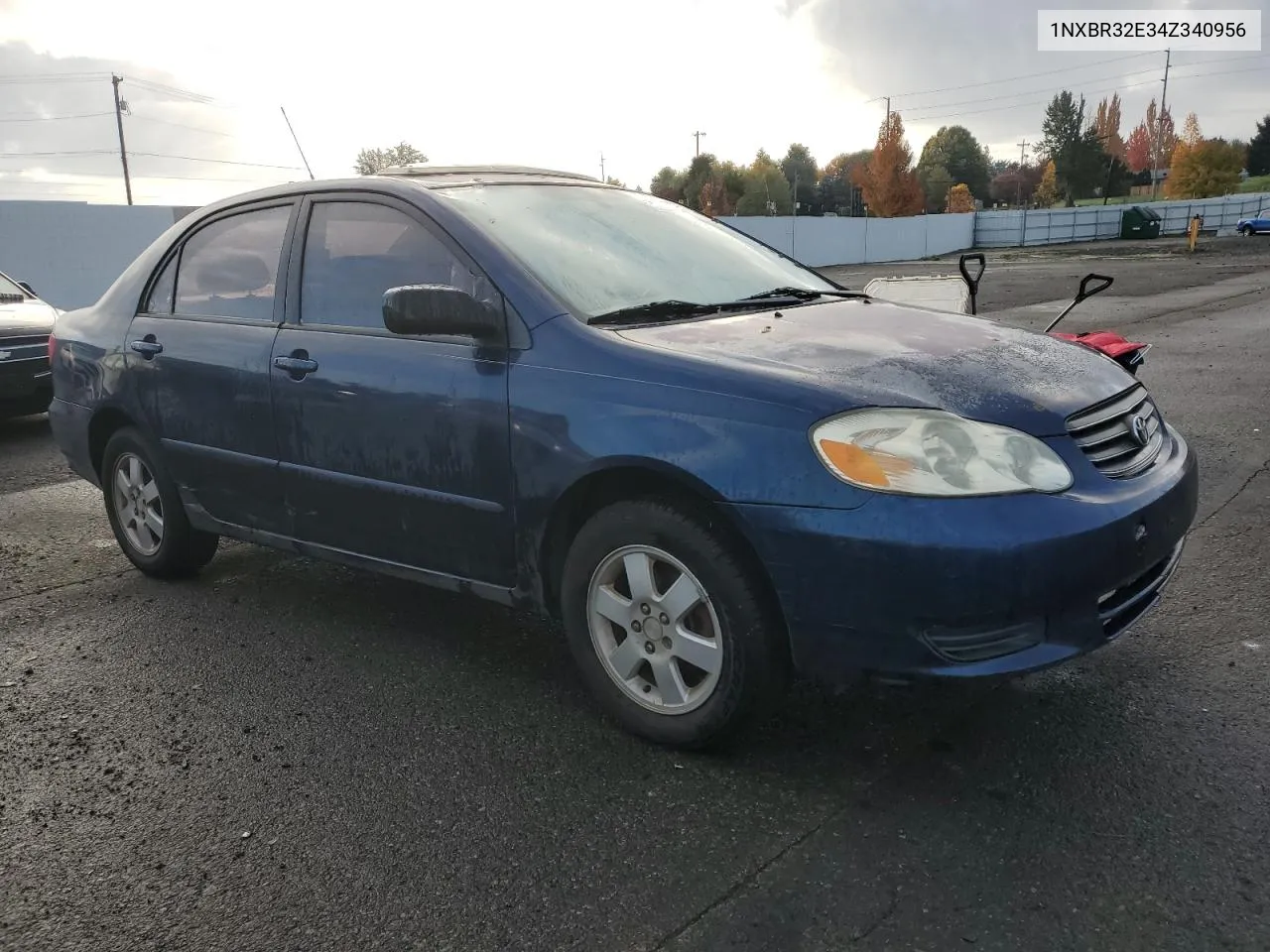 2004 Toyota Corolla Ce VIN: 1NXBR32E34Z340956 Lot: 77869584