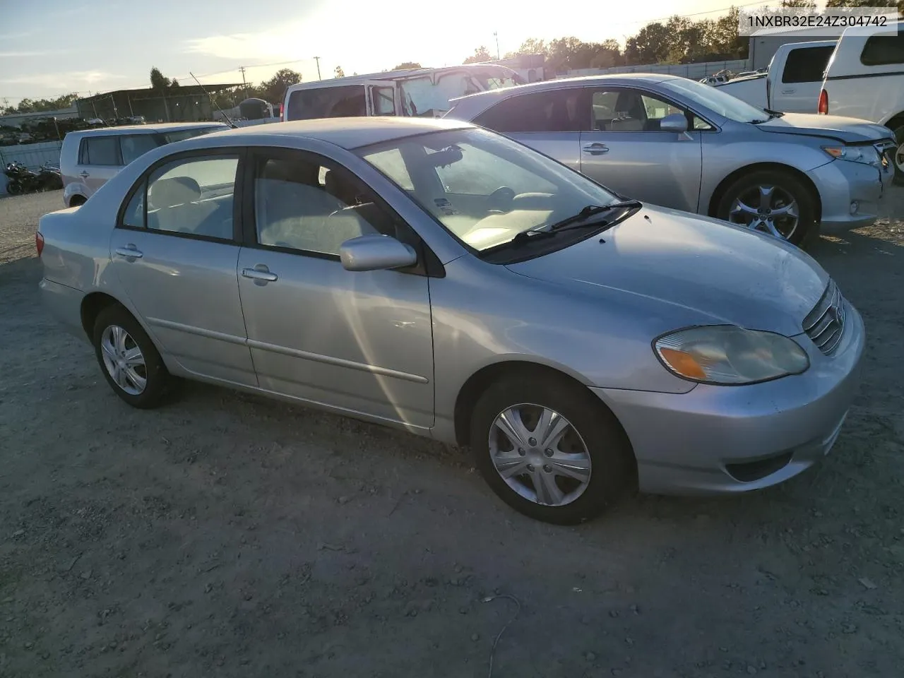 2004 Toyota Corolla Ce VIN: 1NXBR32E24Z304742 Lot: 78287954