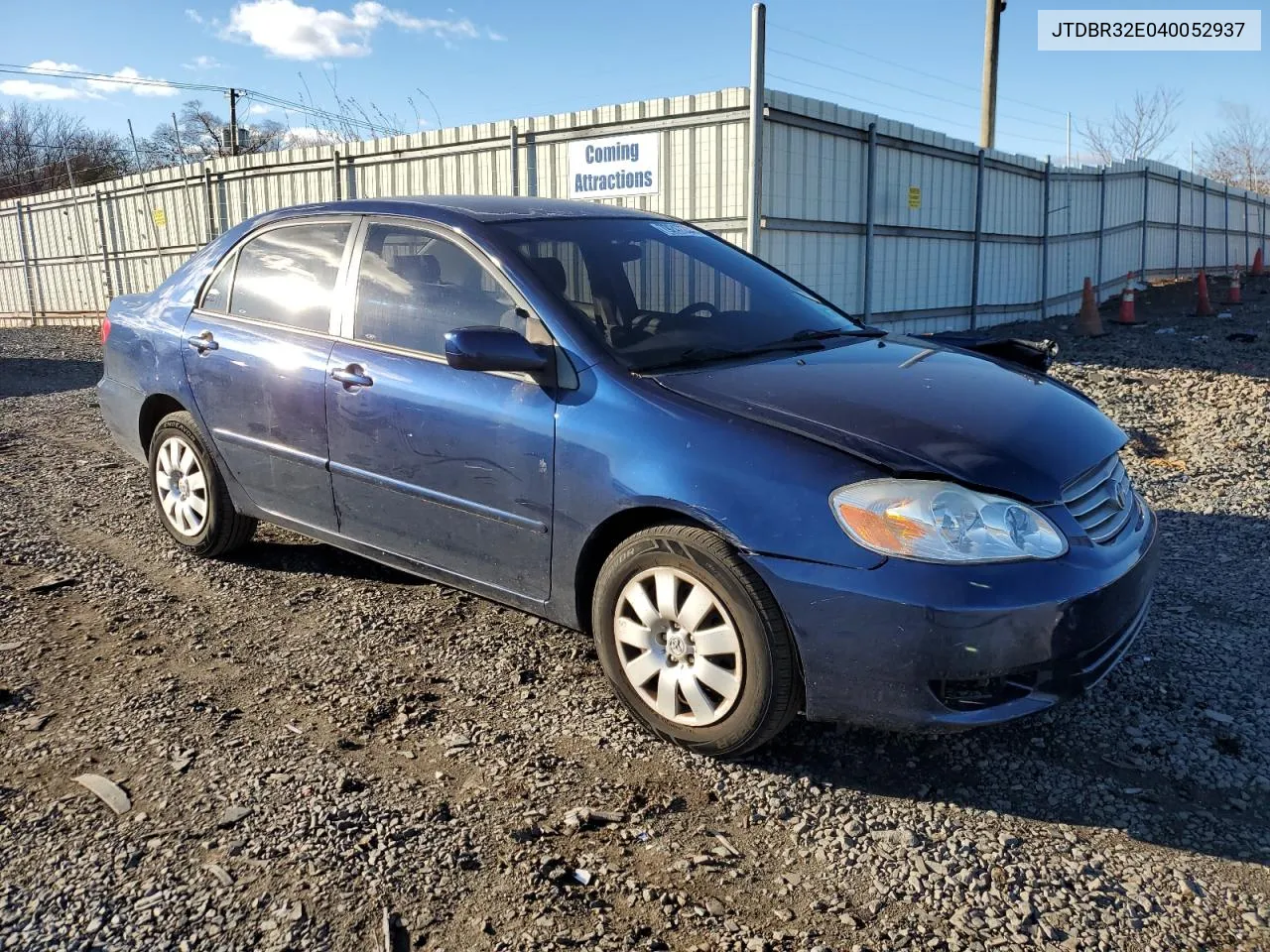 2004 Toyota Corolla Ce VIN: JTDBR32E040052937 Lot: 79247254