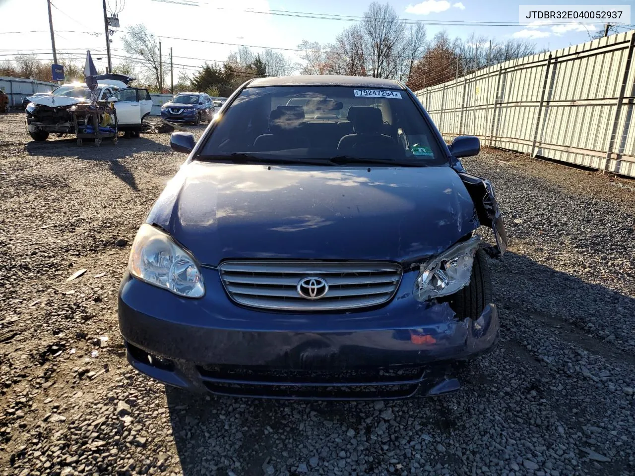 2004 Toyota Corolla Ce VIN: JTDBR32E040052937 Lot: 79247254