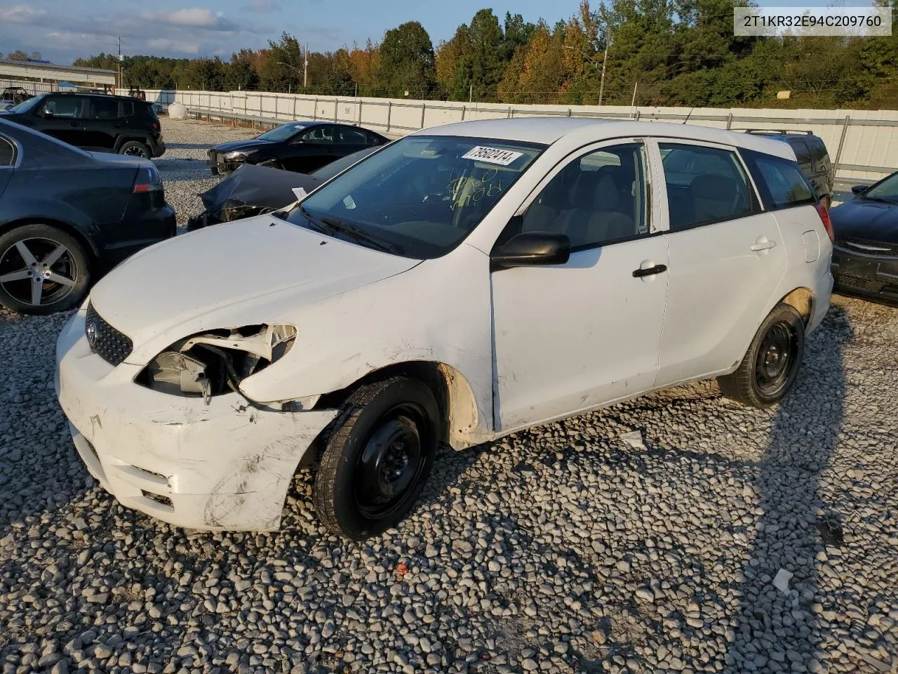 2004 Toyota Corolla Matrix Xr VIN: 2T1KR32E94C209760 Lot: 79502414